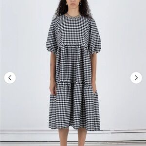 Wray Black and White Rosemary Gingham Dress